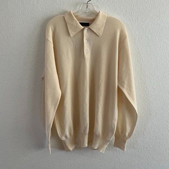 NEW Corneliani Polo Sweater Superfine Merino Wool Made in Italy - Picture 1 of 9